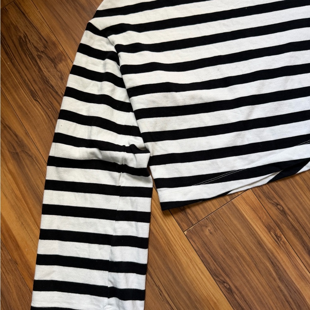 Maeve black/white stripes boatneck top - Picture 4 of 11
